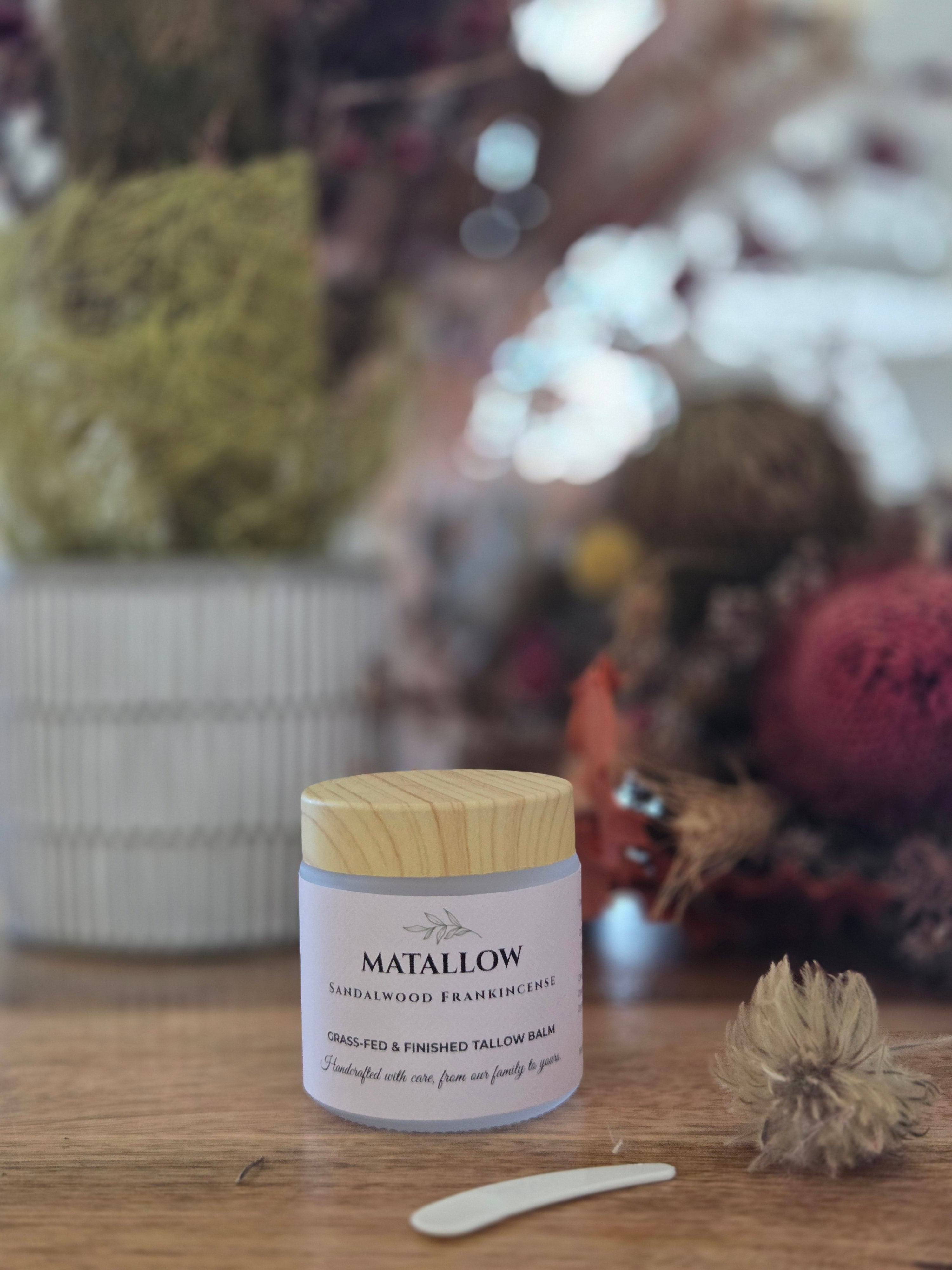 Sandalwood & Frankincense Tallow Balm – Grounding Skin Superfood 100g