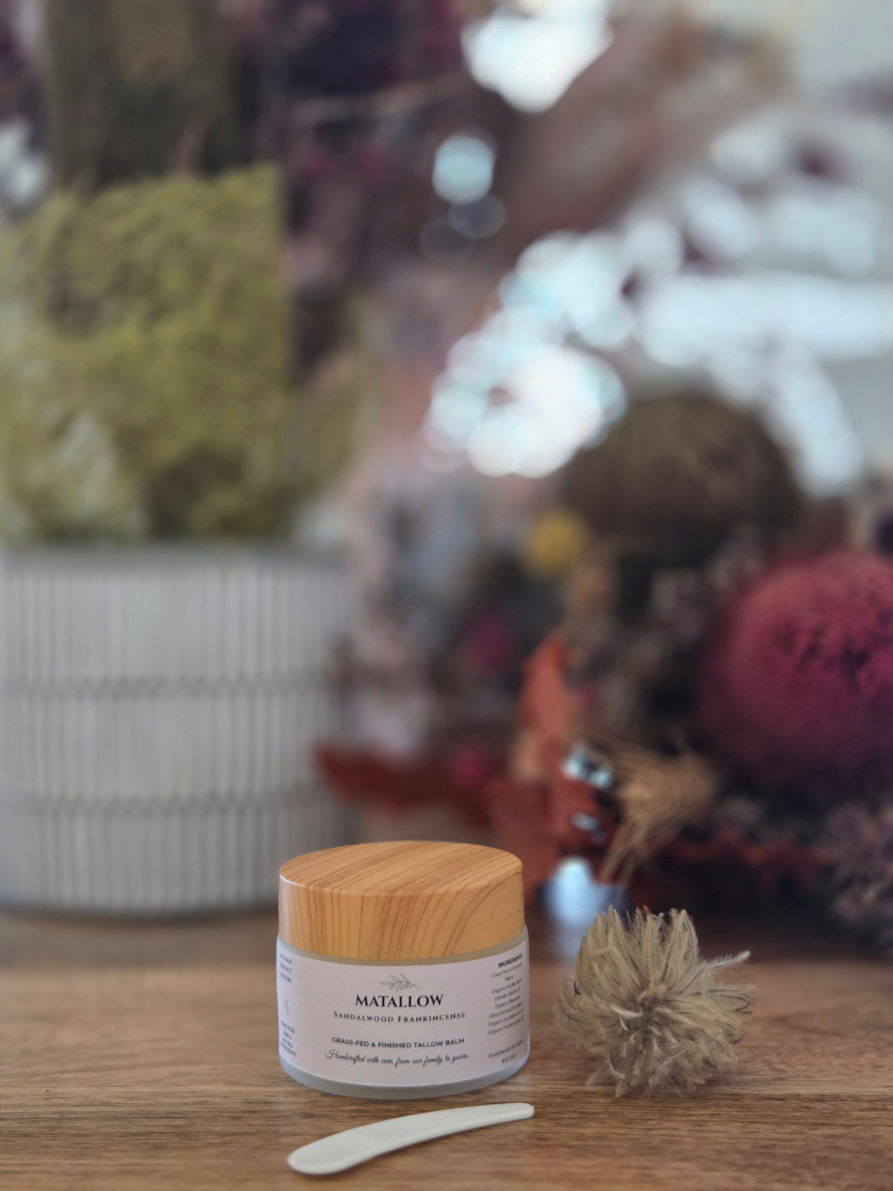 Sandalwood & Frankincense Tallow Balm – Grounding Skin Superfood 50g