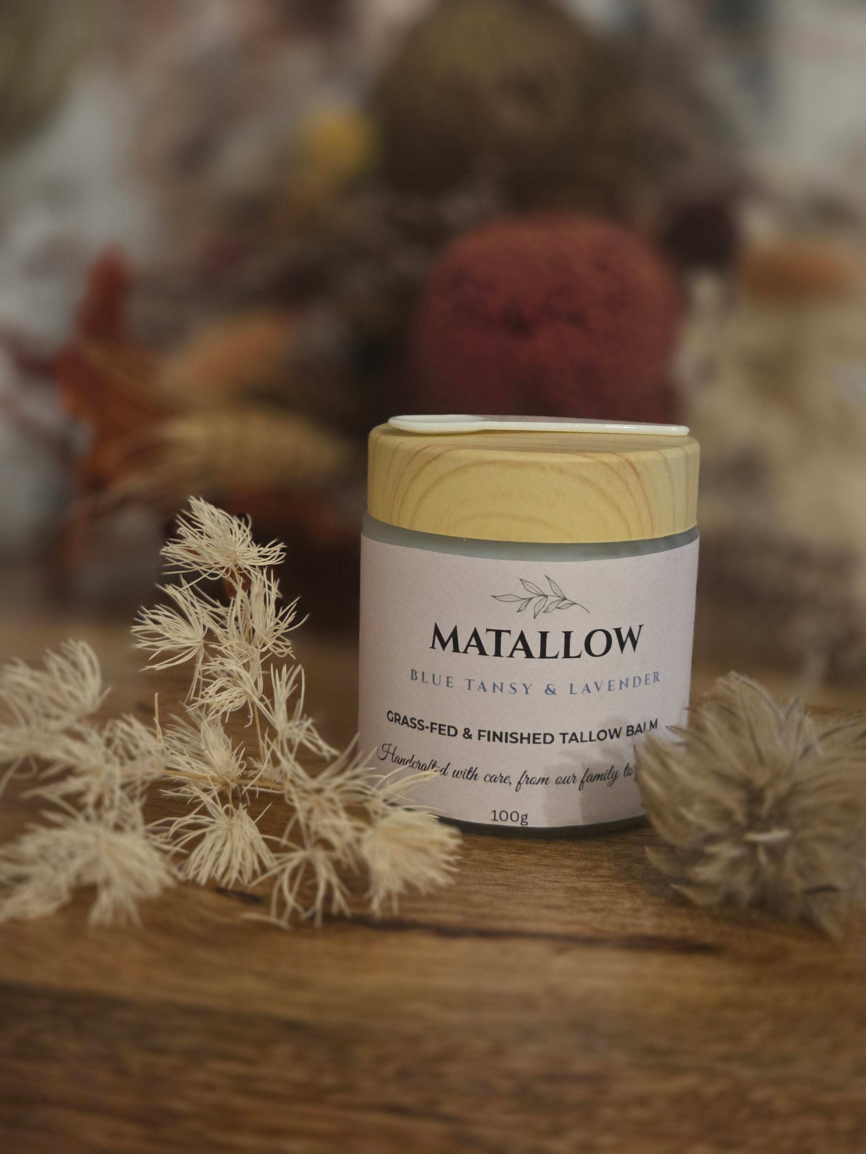 Blue Tansy & Lavender Tallow Balm – Calming Skin Superfood 100g